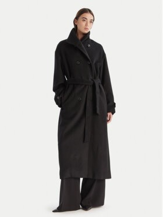 Bardot Płaszcz wełniany Enzo 60087JB Czarny Oversize