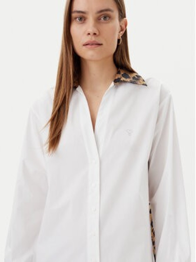 LOLA CASADEMUNT Sukienka koszulowa LS2515040 Biały Regular Fit