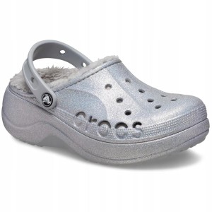 Chodaki Dla Dorosłych Crocs Baya Platform Lined Glitter Clog