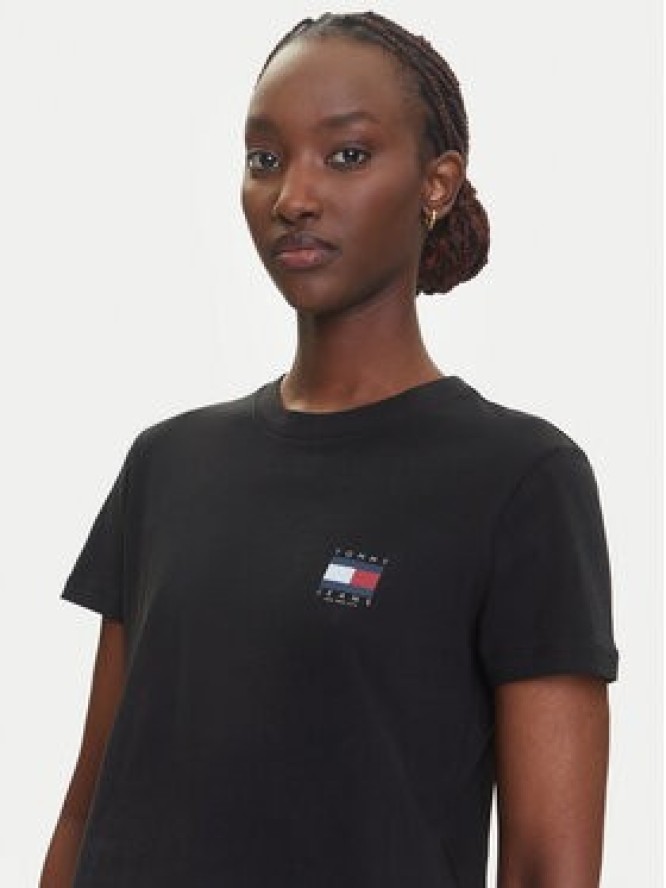 Tommy Jeans T-Shirt Flag DW0DW21423 Czarny Regular Fit