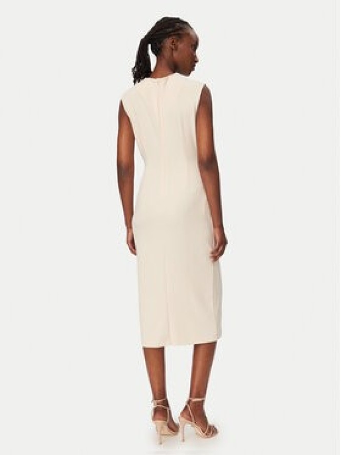 Rinascimento Sukienka koktajlowa CFC0020278002 Beżowy Slim Fit