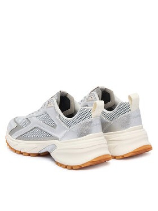Calvin Klein Sneakersy Hike Runn Ck Stripe Mesh-Lth Met HW0HW03251 Szary