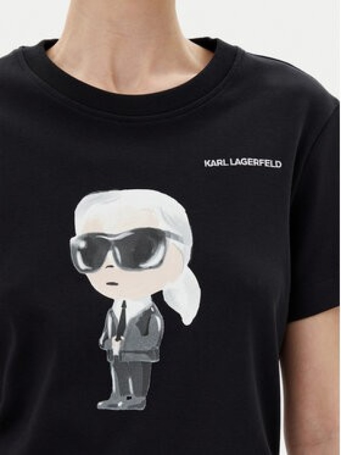 KARL LAGERFELD T-Shirt A1W17130 Czarny Regular Fit