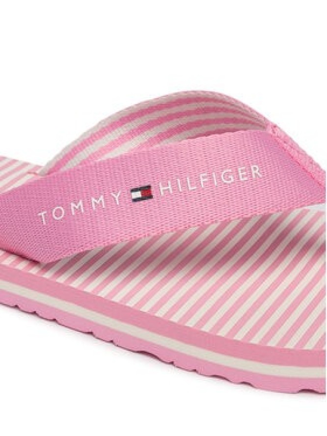 Tommy Hilfiger Japonki Th Ithaca Stripe Summer Sandal FW0FW09192 Różowy