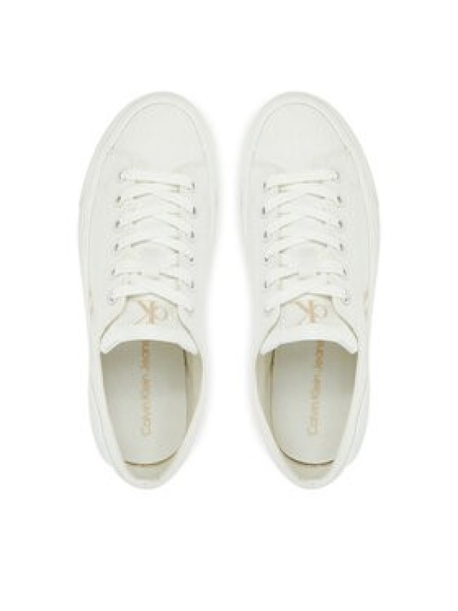 Calvin Klein Jeans Tenisówki Vulc Flatform Low Cv Mg YW0YW01763 Biały
