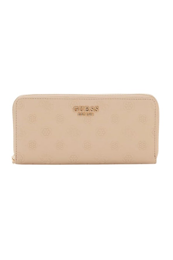 GUESS Beżowy duży portfel damski Phoebe