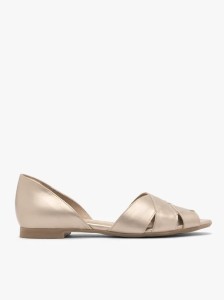 Platynowe sandały peep toe