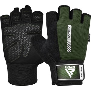 Rękawiczki fitness W1 - Z otwartymi palcami - Zielony – M