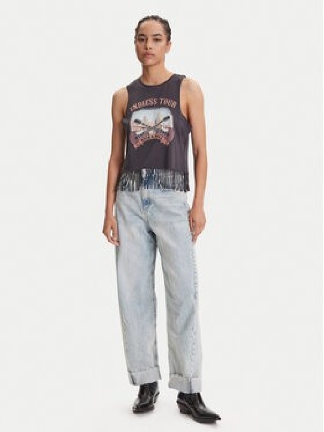 Noisy May Top Max 27034418 Szary Loose Fit