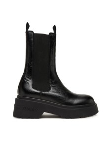 Tommy Jeans Sztyblety Tjw Chunky Shiny EN0EN02888 Czarny