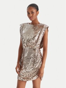 BOSS Sukienka koktajlowa C_Dillana 50548317 Złoty Slim Fit