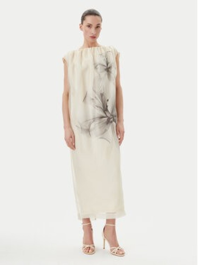 Herskind Sukienka koktajlowa Veronika 5586199 Écru Loose Fit