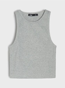 Crop top bez rękawów - szary