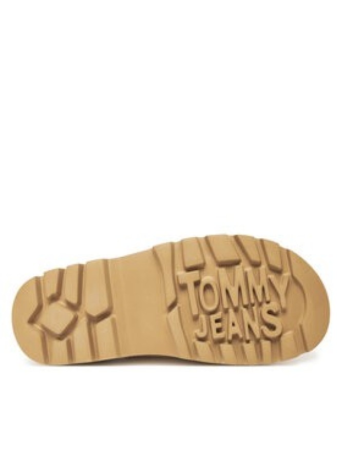 Tommy Jeans Klapki Tjw Double Strap Sandal Suede EN0EN02797 Brązowy