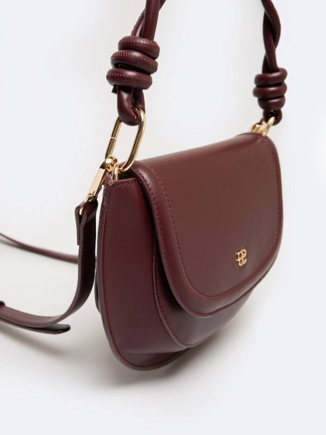 Torebka damska do ręki z dodatkowym paskiem bordowa Francisa 604