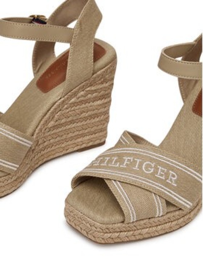 Tommy Hilfiger Espadryle Tommy Hilfiger Espad High Wedge FW0FW08668 Beżowy