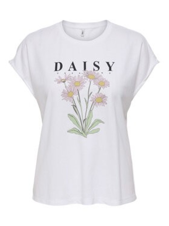 ONLY T-Shirt Jany 15372108 Biały Regular Fit