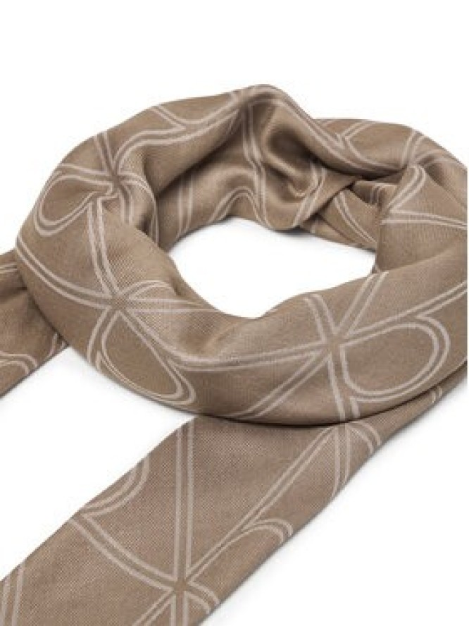 Calvin Klein Chusta Emblem Aop Contrast Lw Square Sc LV04F8077G Beżowy