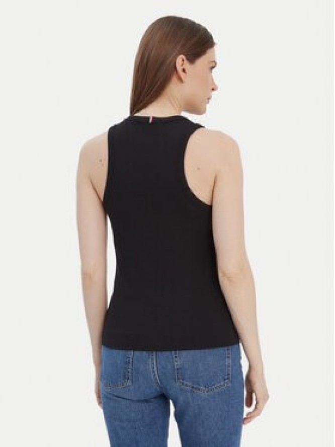 Tommy Hilfiger Top WW0WW38635 Czarny Slim Fit