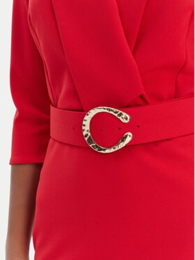 Rinascimento Sukienka koktajlowa CFC0126777003 Czerwony Slim Fit