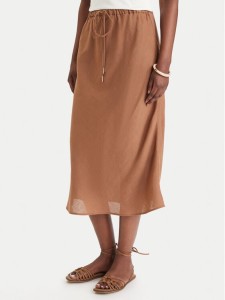 Marella Spódnica maxi Gamba 2613101094 Brązowy Regular Fit