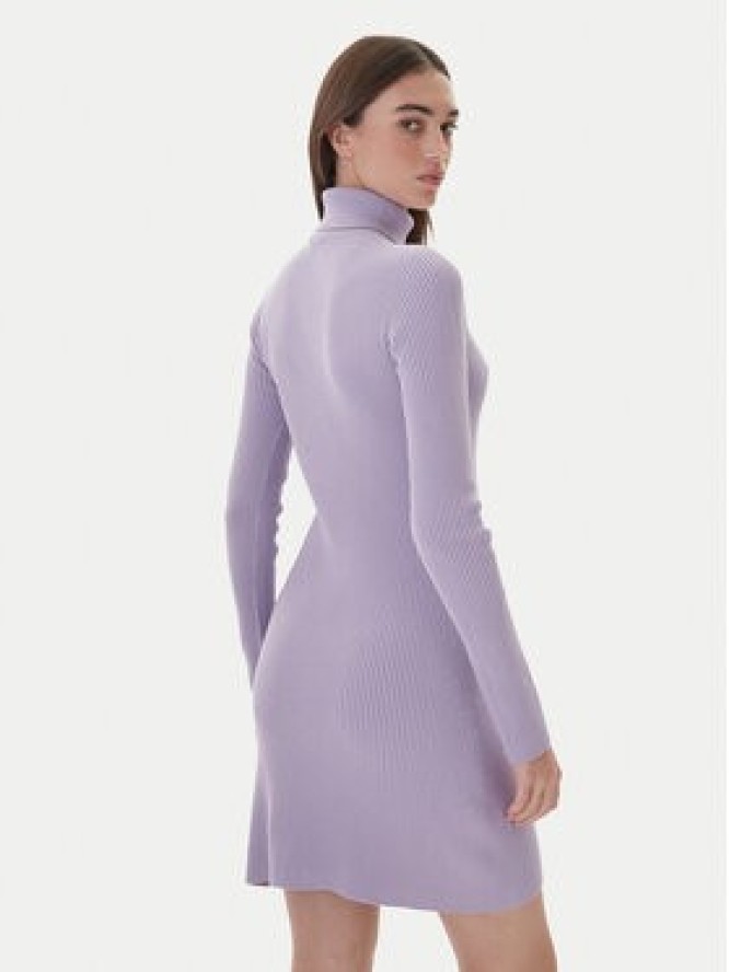 Kontatto Sukienka dzianinowa 3M0827C Fioletowy Slim Fit