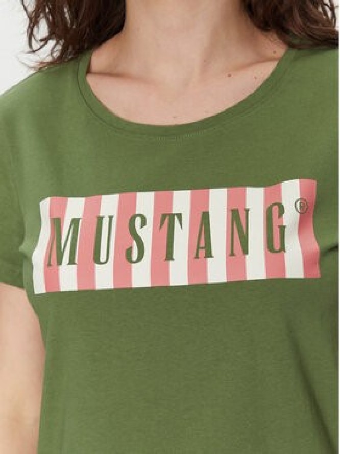 Mustang T-Shirt Alma 1016138 Zielony Regular Fit