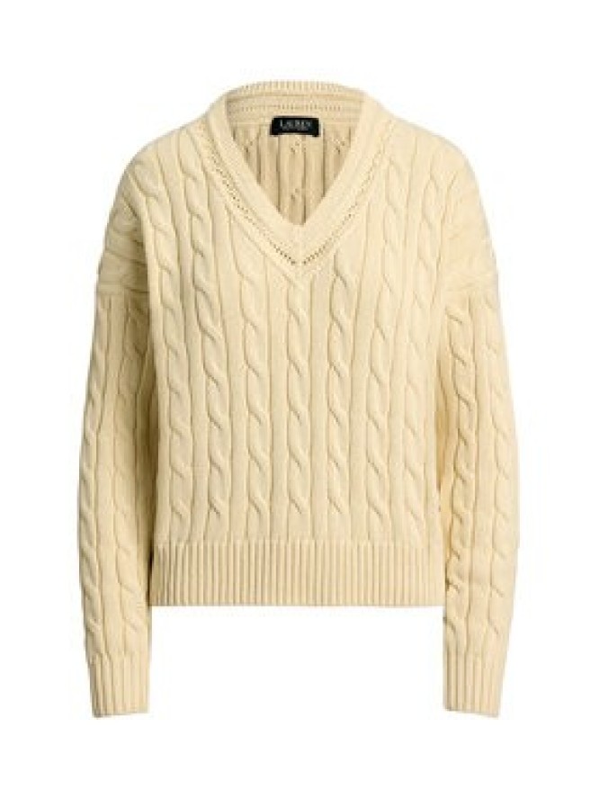 LAUREN RALPH LAUREN Sweter 200971374002 Beżowy Relaxed Fit