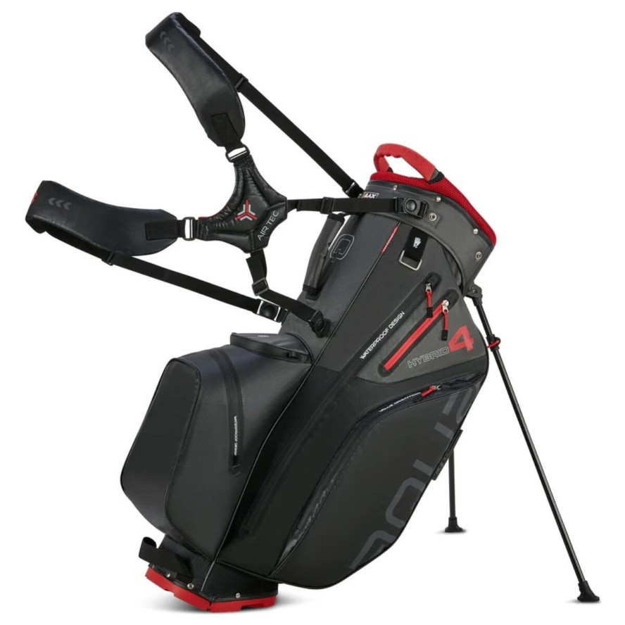 Big Max Aqua Hybrid 4 Wodoodporna torba golfowa Torba na wózek Czarno szara