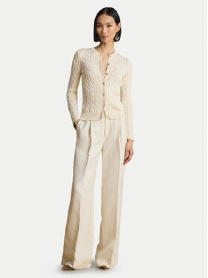 LAUREN RALPH LAUREN Kardigan 200P14040001 Kremowy Regular Fit