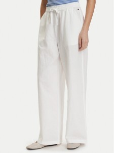 Tommy Jeans Spodnie materiałowe DW0DW22285 Biały Loose Fit