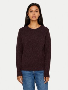 Vero Moda Sweter Doffy 10201022 Bordowy Regular Fit