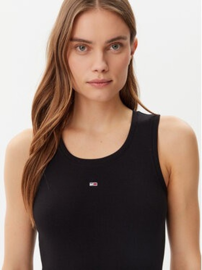 Tommy Jeans Sukienka codzienna Essential DW0DW20674 Czarny Slim Fit