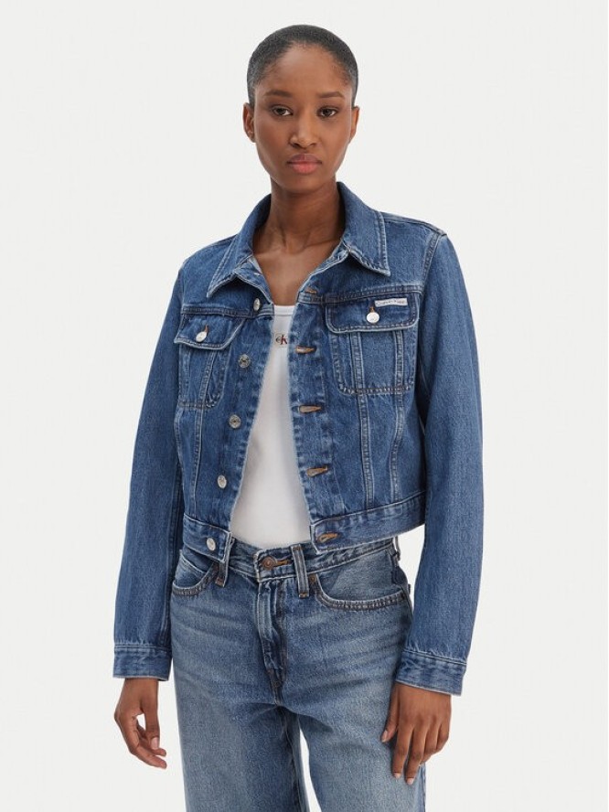 Calvin Klein Jeans Kurtka jeansowa 90s LV047E629G Niebieski Regular Fit