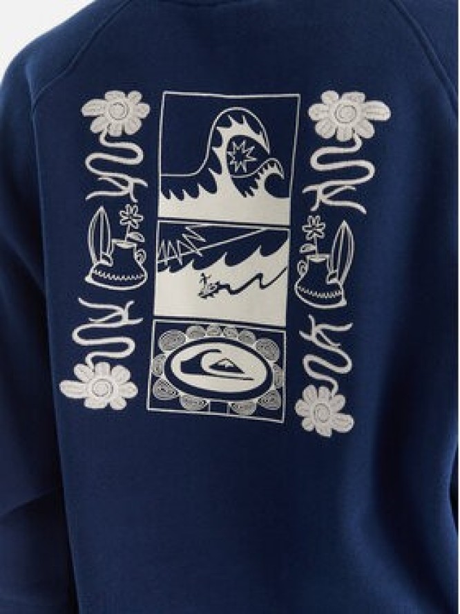 Quiksilver Bluza Graphic Crew EQWFT03198 Granatowy Regular Fit
