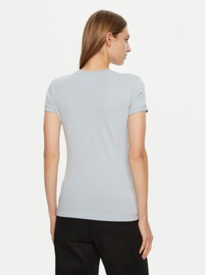 Guess T-Shirt SS CN MINI TRIANGLE Niebieski Shirt Fit