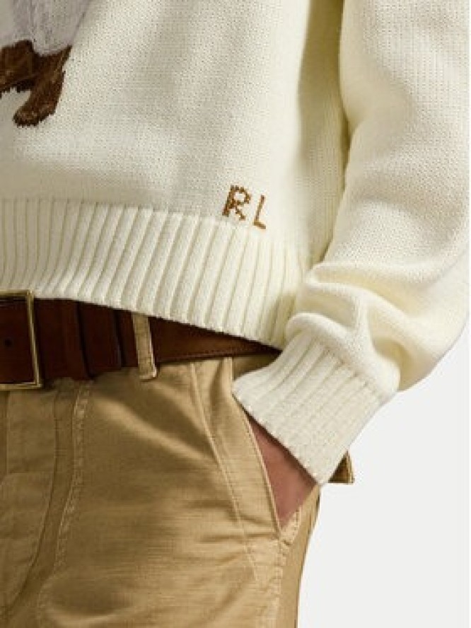 Polo Ralph Lauren Sweter 211A96248001 Écru Relaxed Fit
