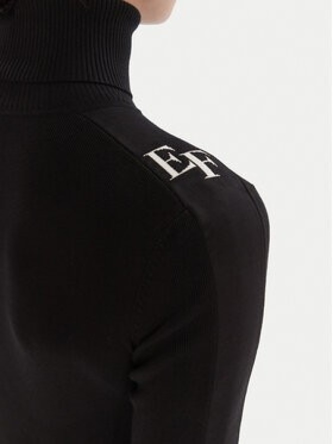 Elisabetta Franchi Sukienka dzianinowa AM-03S-56E2-V390 Czarny Slim Fit