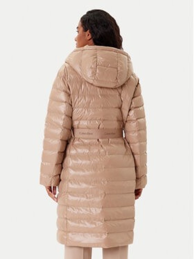 Calvin Klein Kurtka zimowa LV044D543G Beżowy Slim Fit