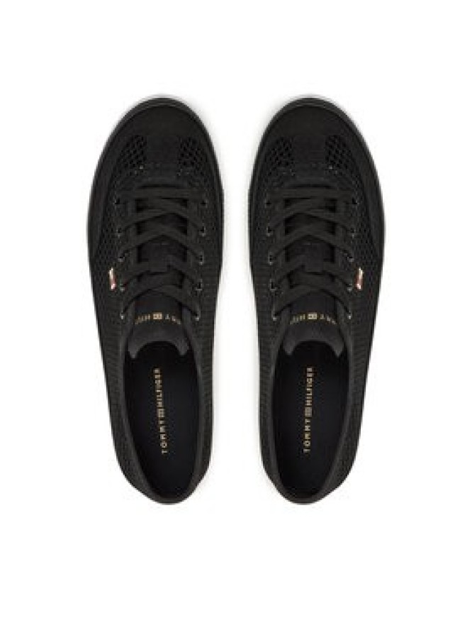 Tommy Hilfiger Sneakersy Th Open Mesh Vulc Sneaker FW0FW08684 Czarny