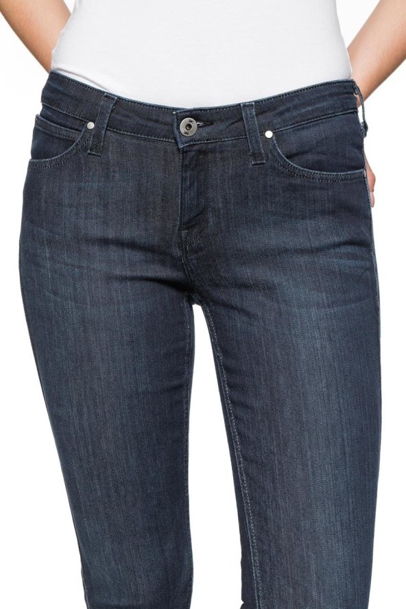 SPODNIE DAMSKIE LEE SCARLETT ZIP POLISHED BLUE L30HSKWC