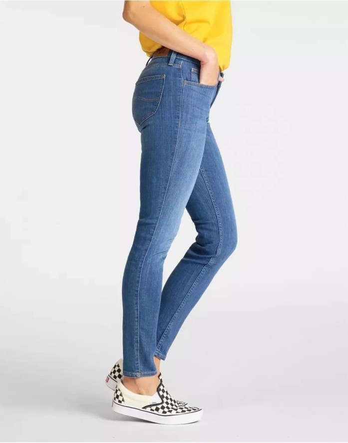 SPODNIE DAMSKIE LEE SCARLETT HIGH BLUE L526PFYO 112111798