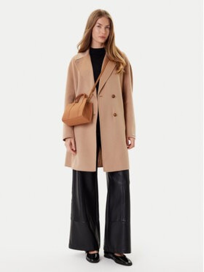 Marella Płaszcz wełniany Good 2523016031 Beżowy Regular Fit