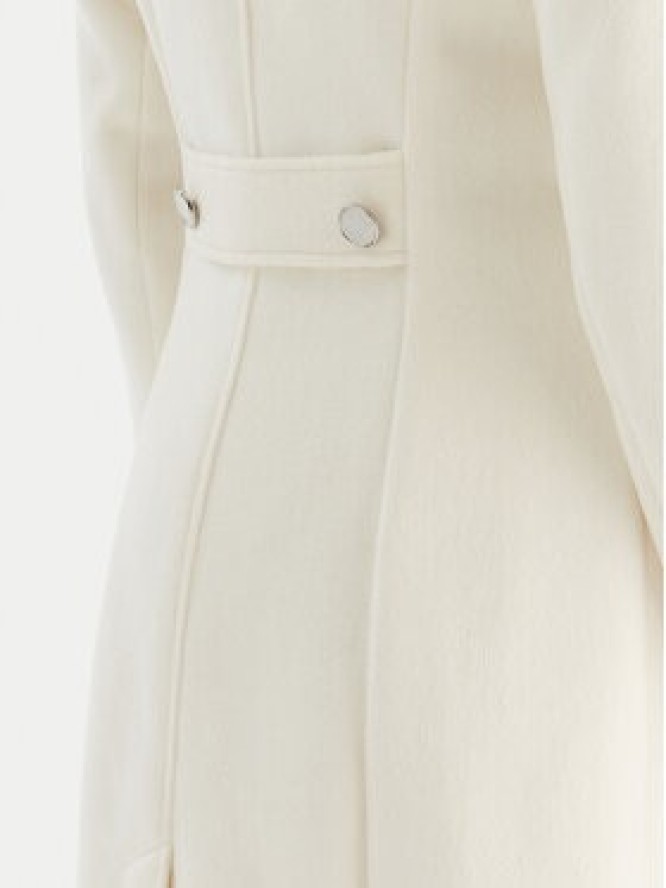 Guess Płaszcz wełniany W5BL19 W2642 Écru Regular Fit