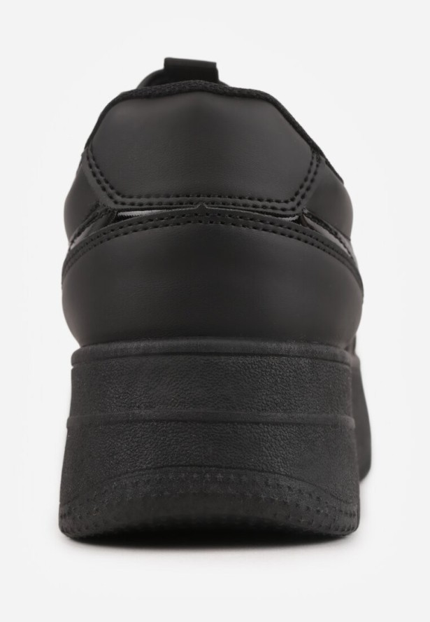 Czarne Casualowe Sneakersy Vices na Niskiej Platformie Torila
