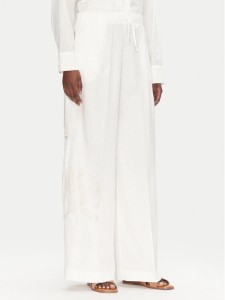 ACCESS FASHION Spodnie palazzo 53-5087-133 Biały Wide Leg