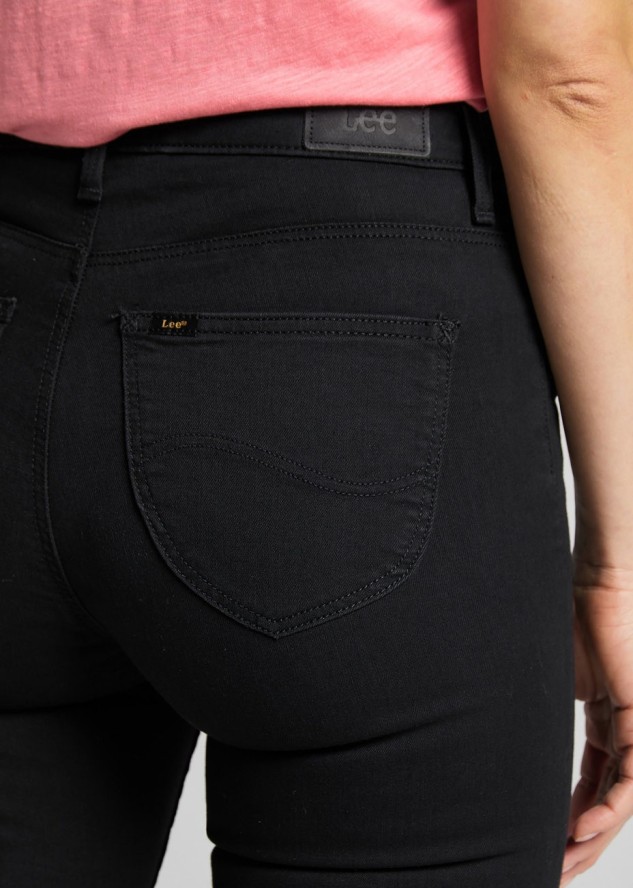 LEE SCARLETT HIGH DAMSKIE SPODNIE JEANSOWE BLACK RINSE 28 L626AE47 112114135