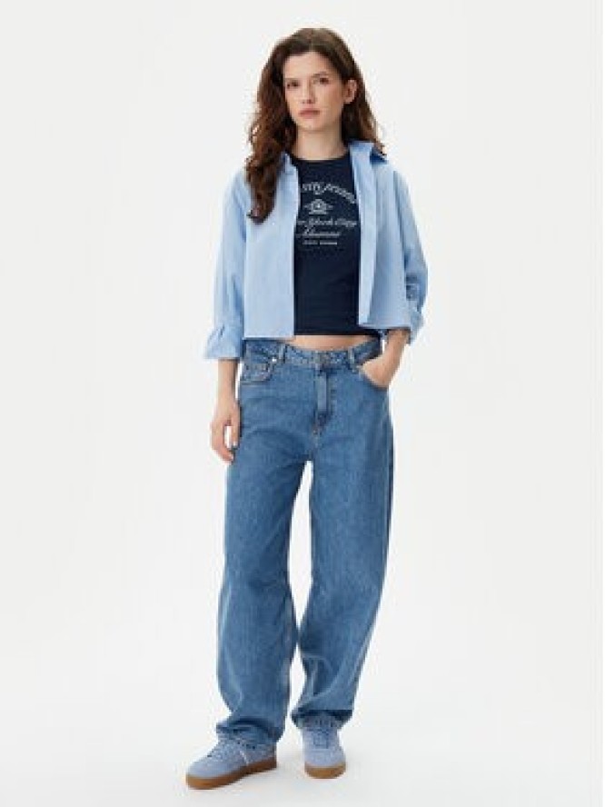 Tommy Jeans T-Shirt Nyc Ringer DW0DW20323 Granatowy Slim Fit