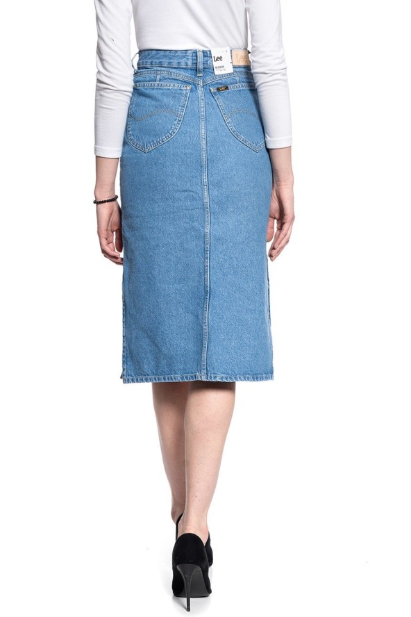 LEE THELMA SKIRT DAMSKA SPÓDNICA JEANSOWA CLEAN CALLIE L38EGAZE 112108145