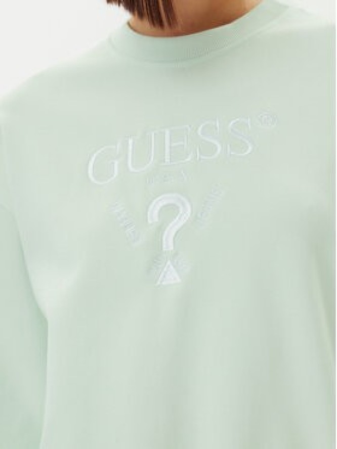 Guess Bluza V5RQ12 KC3D2 Zielony Regular Fit